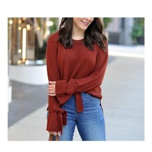Madewell tied Cuff  Sweater